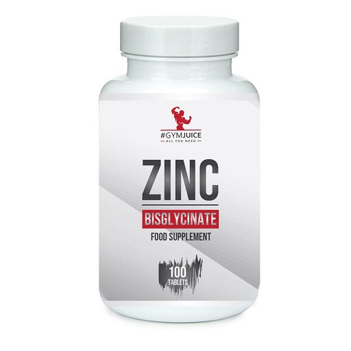 #GYMJUICE Zinc Bisglycinate 100 Tabletten – Optimale Zinkversorgung für Gesundheit und Leistung